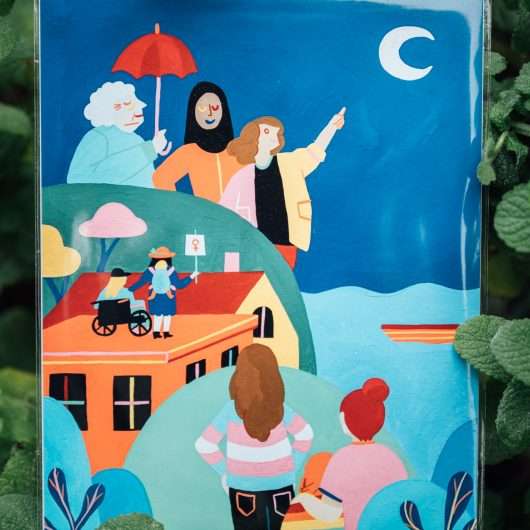 A bright and colourful art print by Molly Margaret.